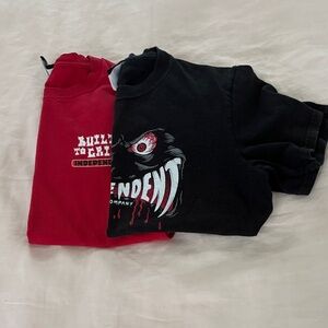 Red and Black Kids Independent Graphic T-Shirt